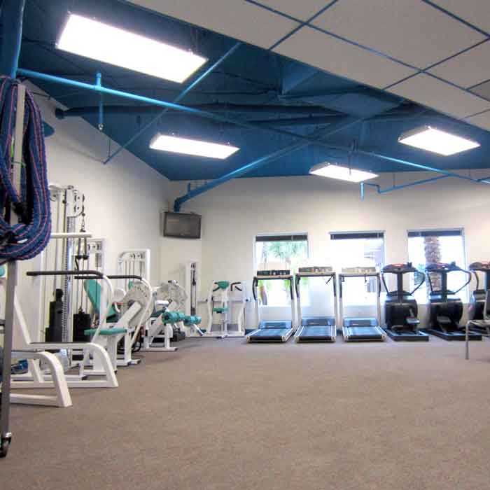 Our wide-open fitness center, ready for a new day of exercise and activity at Weight Crafters.